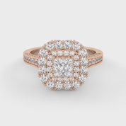 IGI Certified Princess and Round Cut Lab Grown Diamond Ring