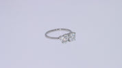 Toi Et Moi 2-Stone Lab Created Moissanite Ring