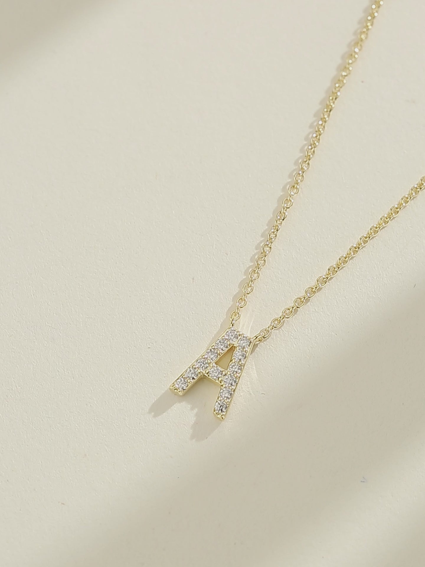 AFFY Moissanite Diamond Alphabet's Letter's Necklaces