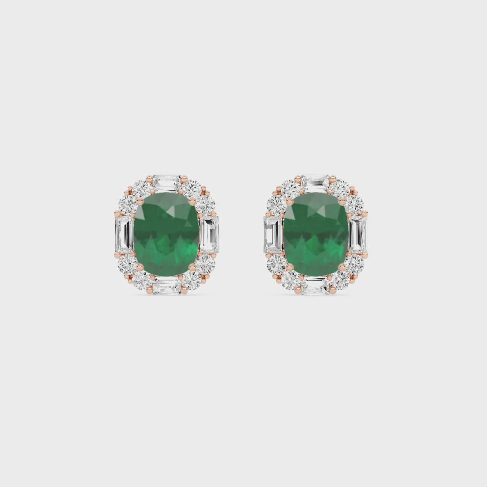 Nora Emerald Stud Earrings