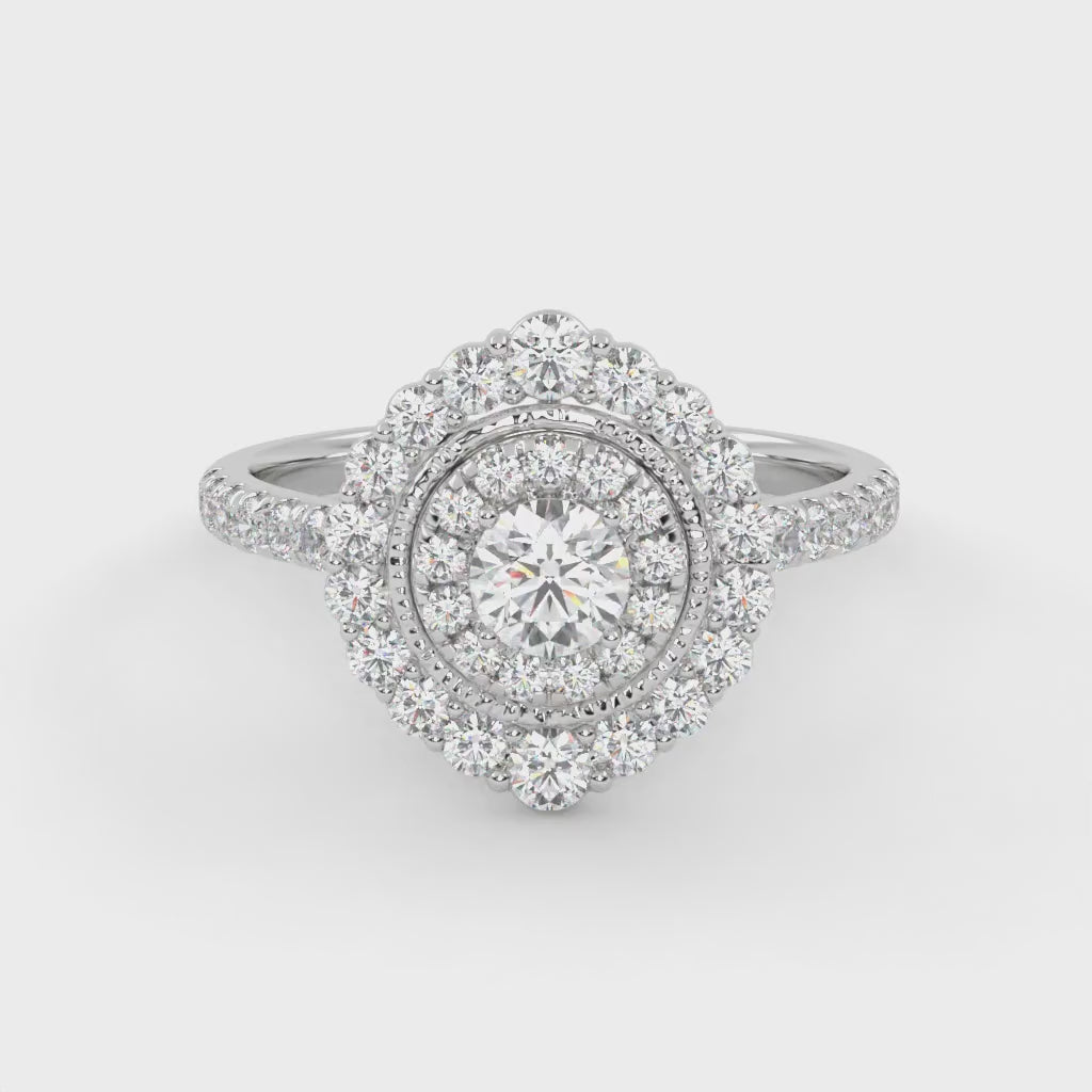 IGI Certified Round Lab Diamond Ring