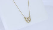 Pretzel Pendant Necklace Sterling Silver