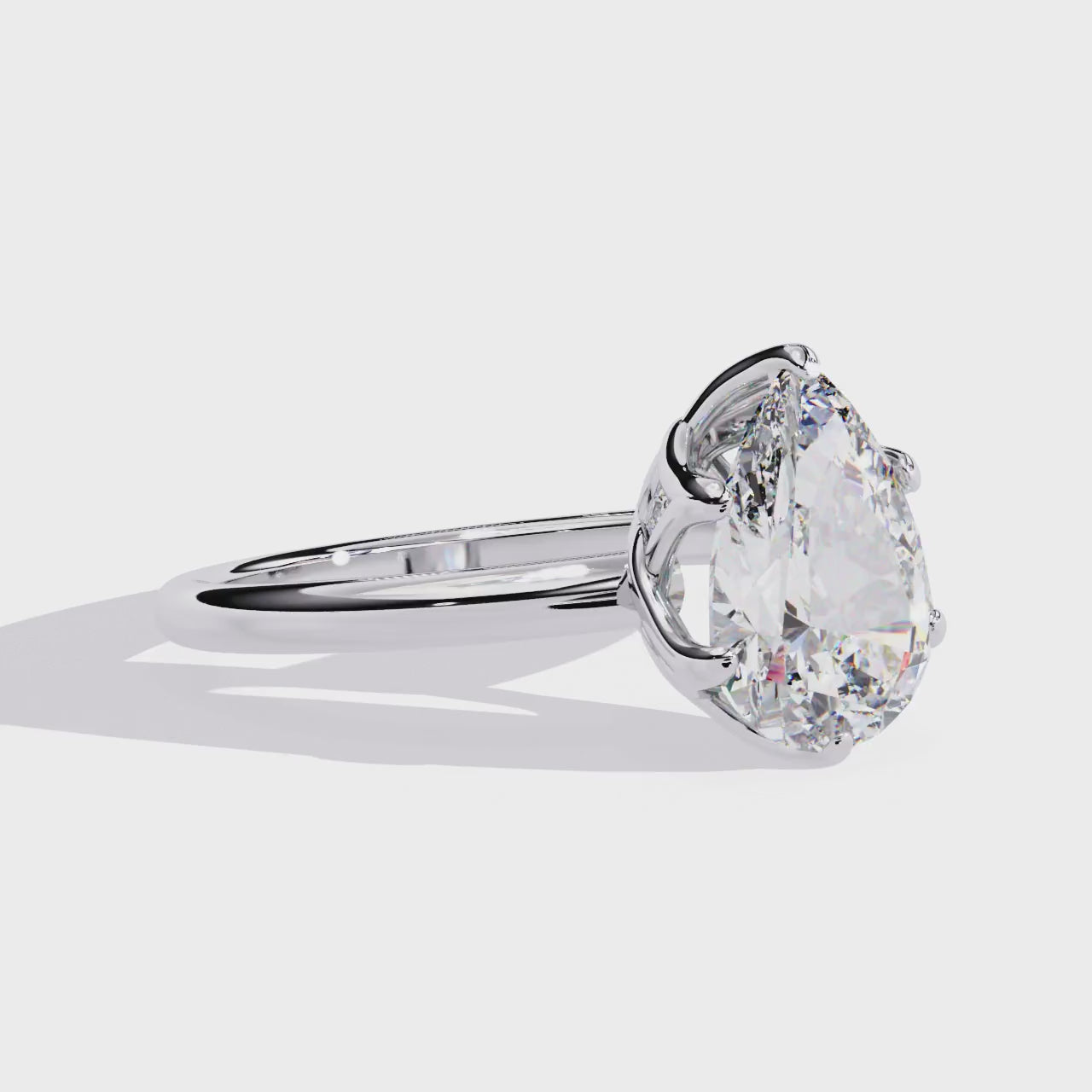 Dasha 6-Prong Pear Cut Lab Grown Diamond Engagement Ring