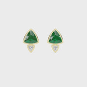 Lulu Trillion Cut Stud Earrings