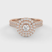 IGI Certified Round Bridal Set Ring