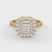 IGI Certified Princess and Round Cut Lab Grown Diamond Ring