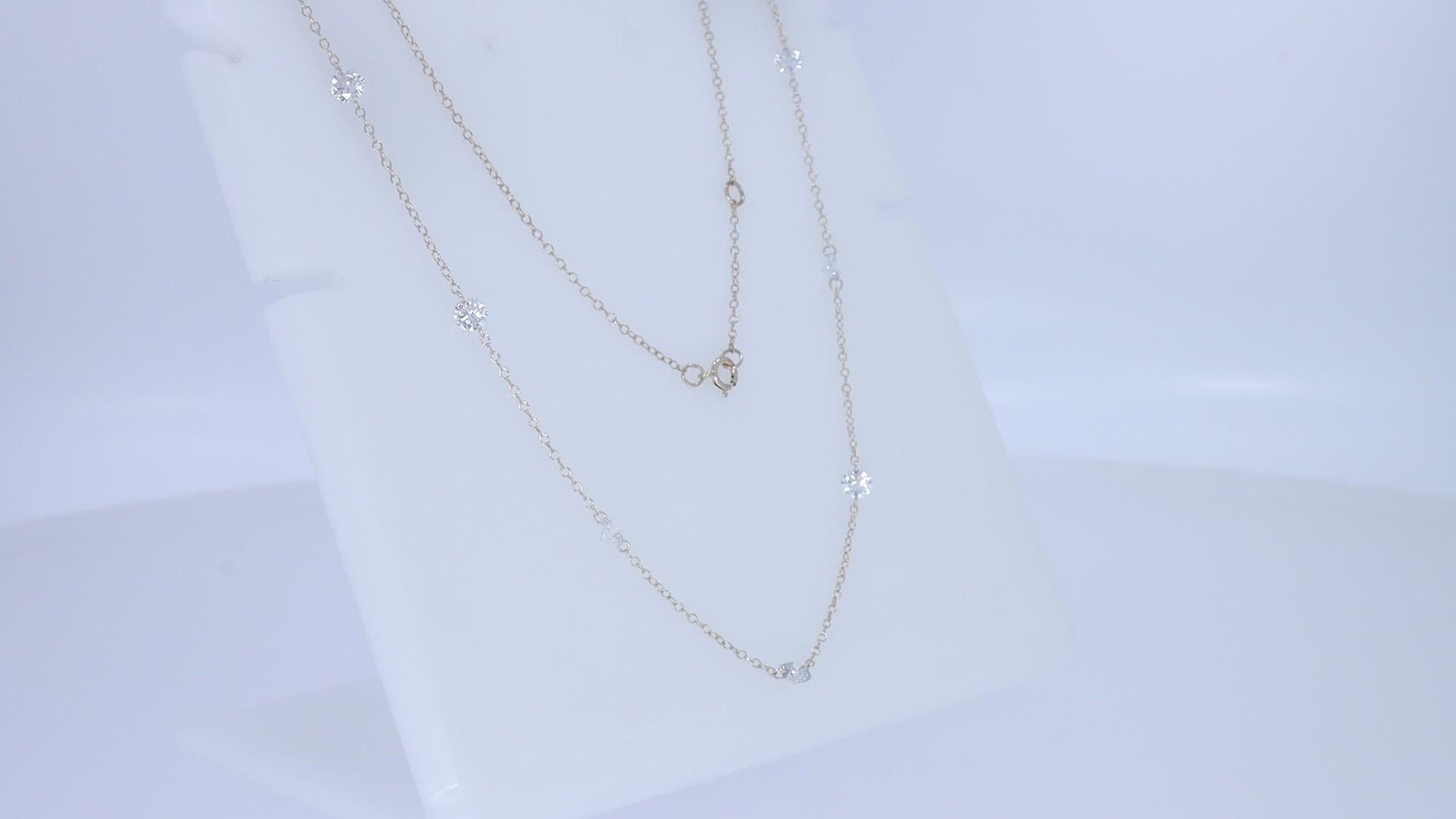 Seven Stone Lab Grown Diamond Station Necklace