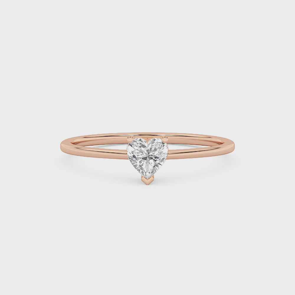 Annie Heart Solitaire Engagement Ring