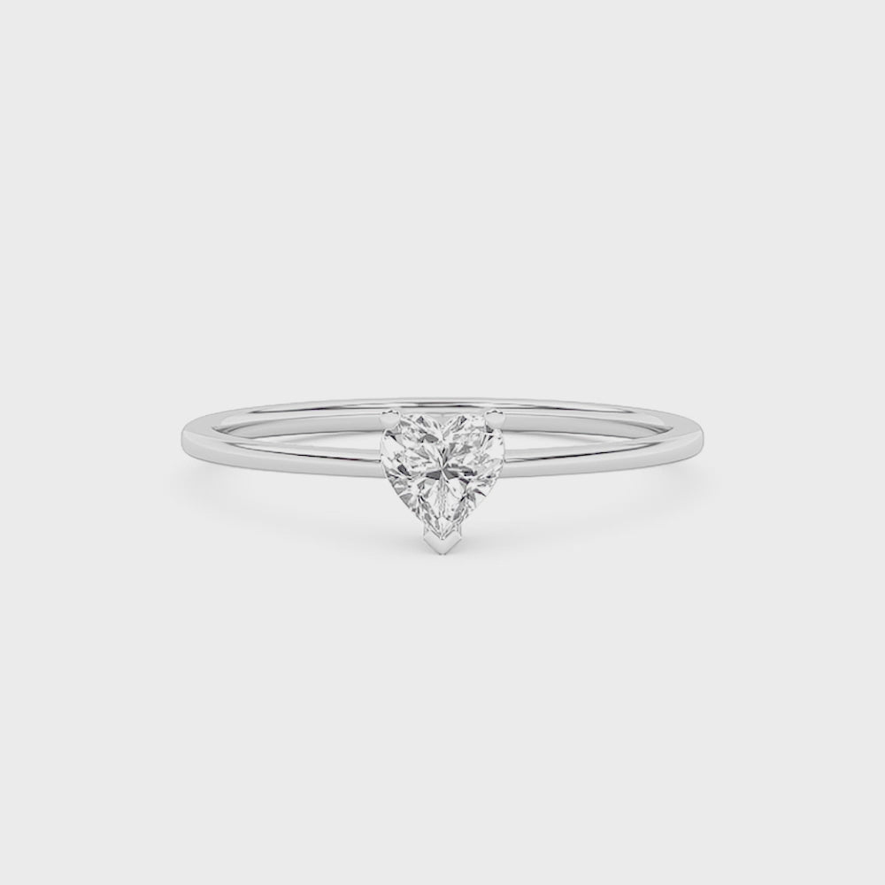 Annie Heart Solitaire Engagement Ring