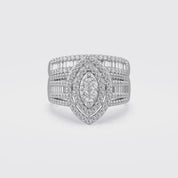 Vintage Style Bridal Set Lab Grown Diamond Ring