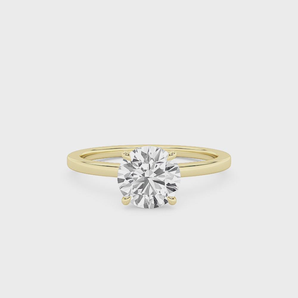 Lucas Petite Lab Grown Diamond Solitaire Engagement Ring