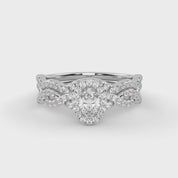 IGI 0.75 Carat Lab Diamond Infinity Halo Bridal Set Ring