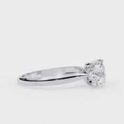 Cushion Cut 4-Prong Solitaire Lab Grown Diamond Engagement Ring