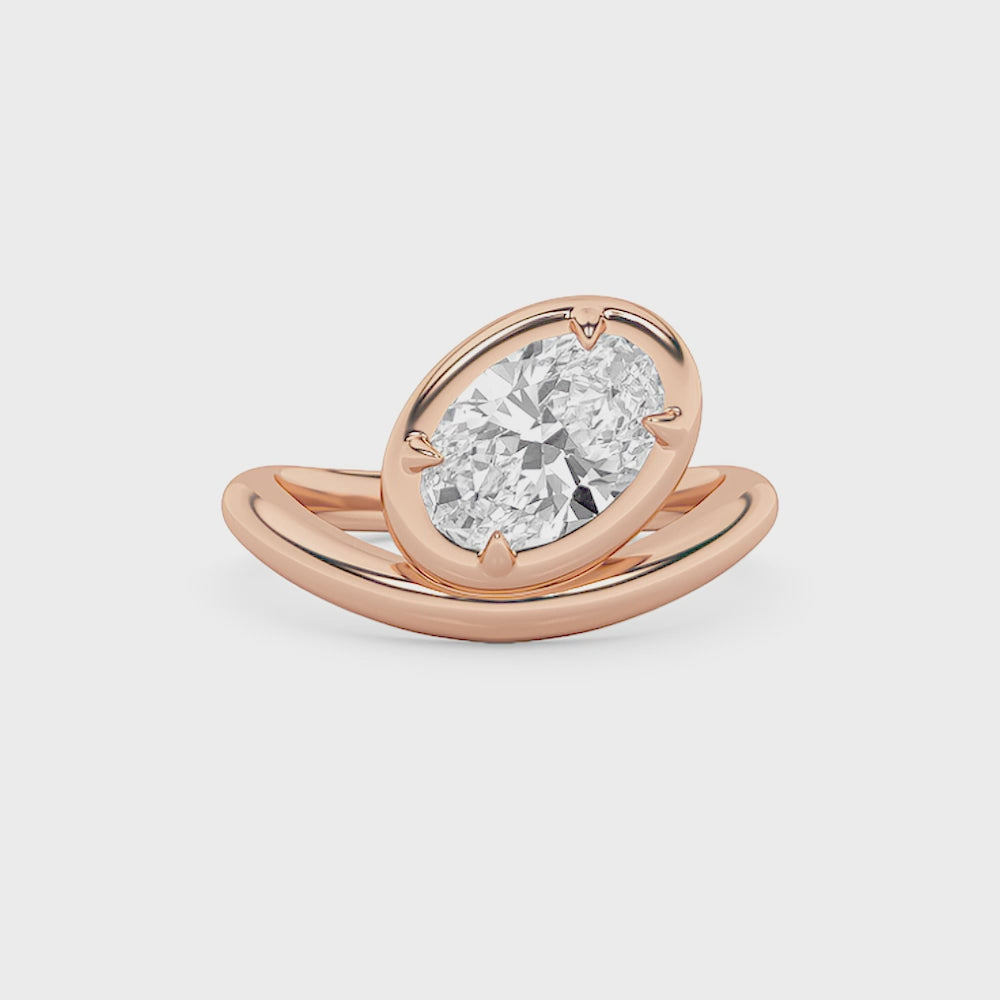 Nila Twisted Solitaire Engagement Ring