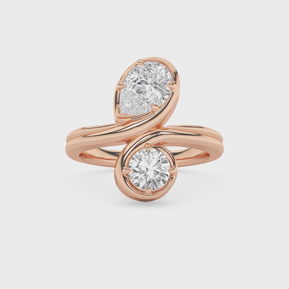 Orla Dual Pear Two Stone Engagement Ring