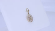 Round Shape Lab Grown Diamond Shri Ganesh Charm Pendant