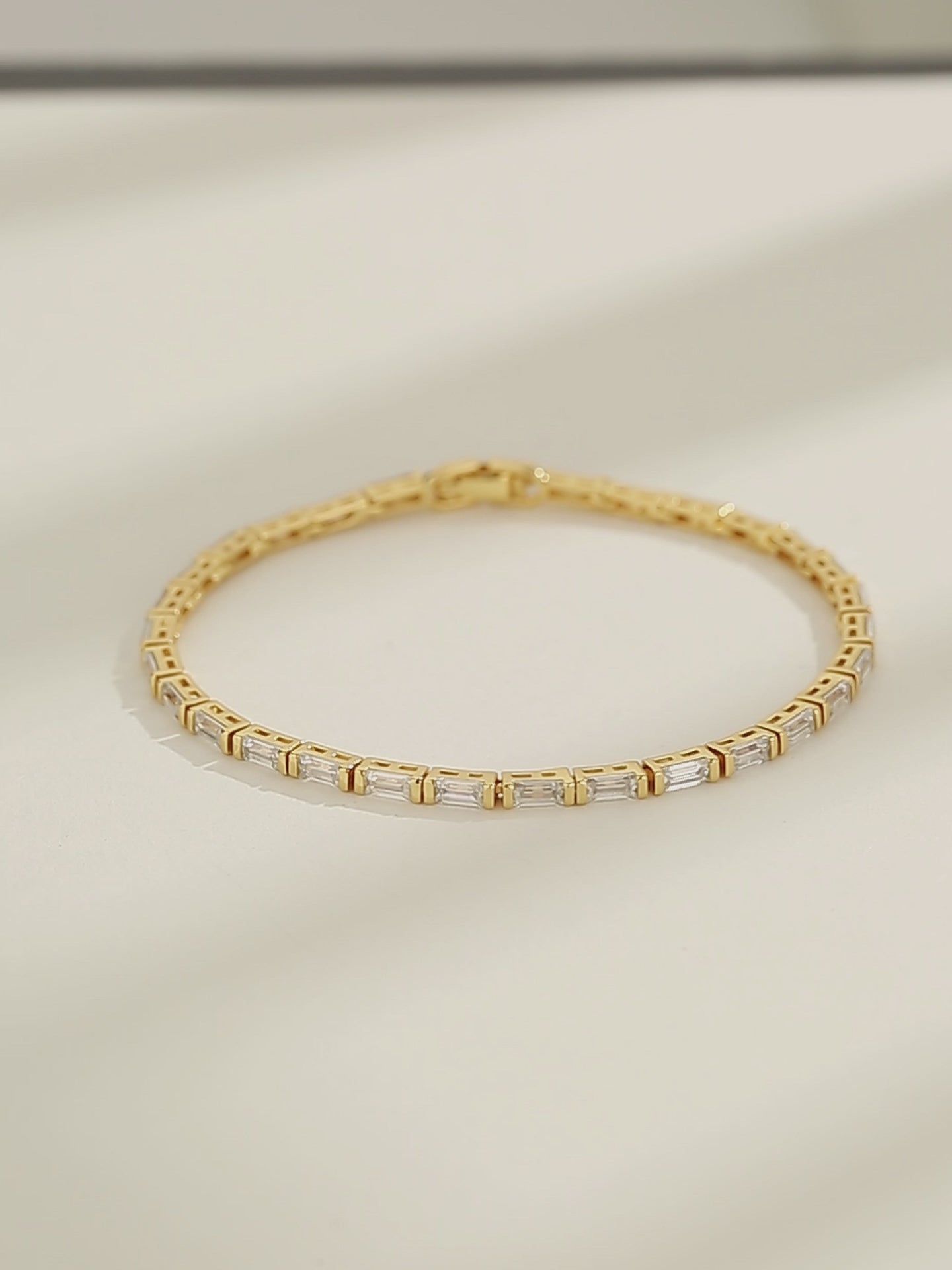 Baguette Cut Tennis Moissanite Bracelet