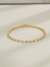 Baguette Cut Tennis Moissanite Bracelet