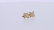 Pave Set Lab Grown Diamond Square Stud Earrings for Women