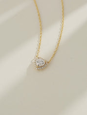 Heart Moissanite Diamond Necklace