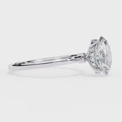 Oval Cut Solitaire Lab Grown Diamond Engagement Ring