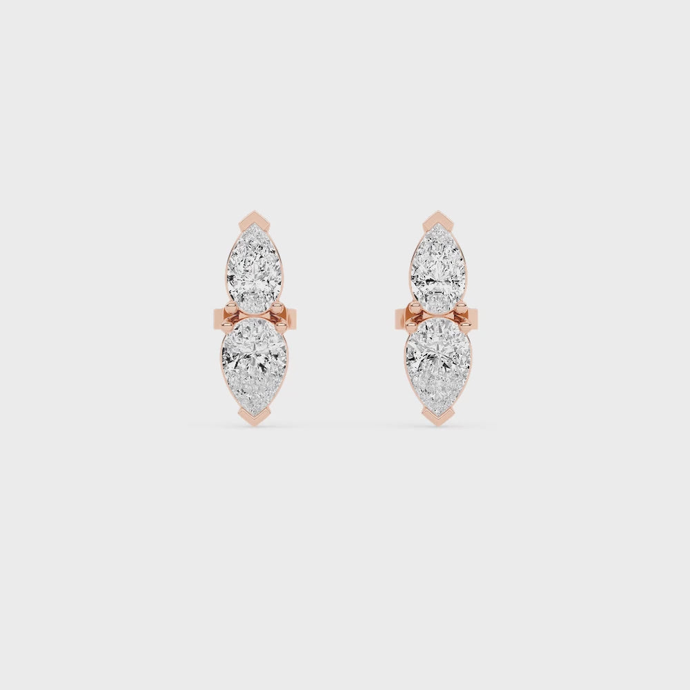 Dede Pear Shaped Stud Earrings