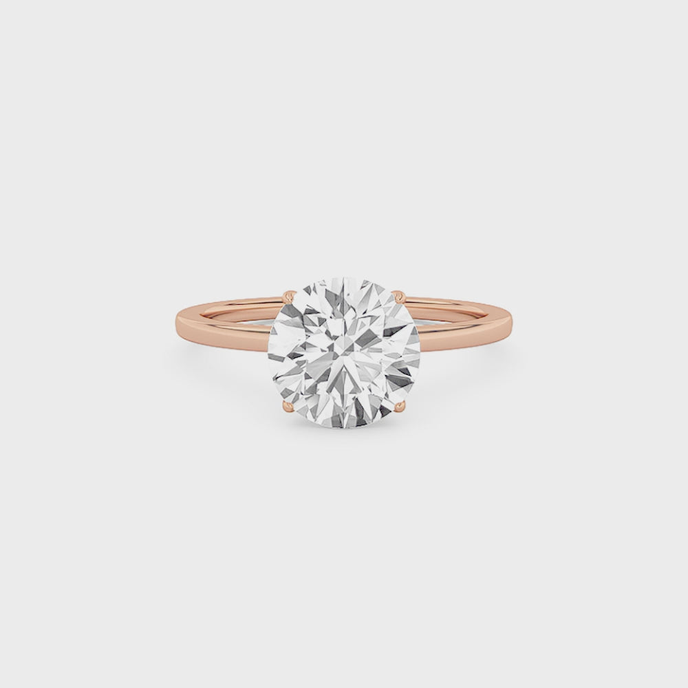 Lucas Petite Lab Grown Diamond Solitaire Engagement Ring