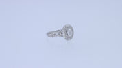 Halo Split Shank Engagement Ring for Women