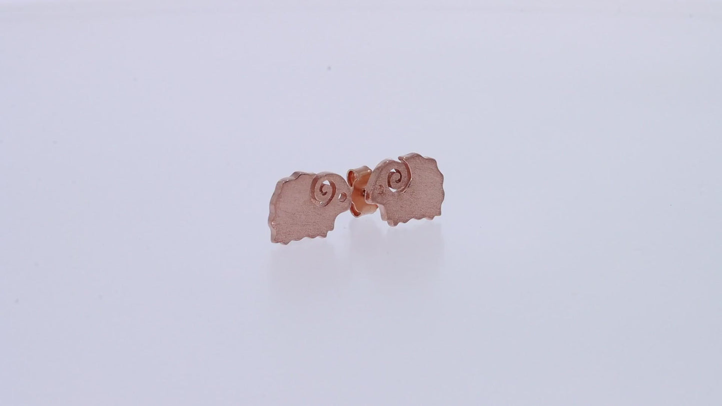 Sheep Stud Earrings Jewelry for Women in 925 Sterling Silver