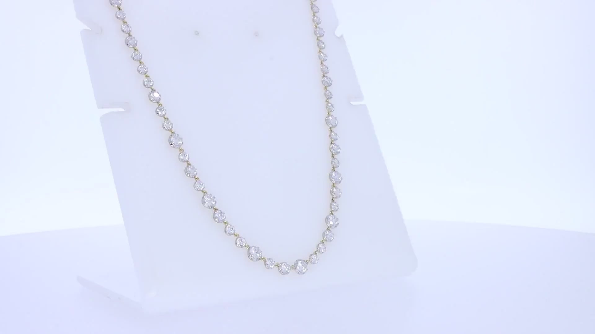 Tennis Choker Chain Necklaces In Lab Created Moissanite