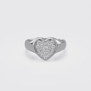 Heart Signet Promise Lab Grown Diamond Ring