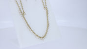 KIN Necklace with 3.00MM Bead Chain in White Cubic Zirconia