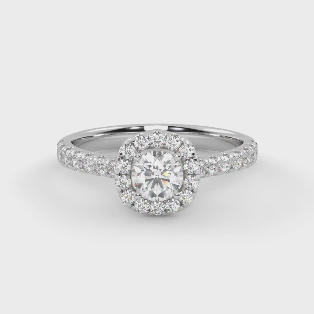 IGI Certified Round Shape 1.00 Carat Lab Grown Diamond Engagement Ring