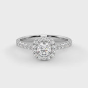 IGI Certified Round Shape 1.00 Carat Lab Grown Diamond Engagement Ring