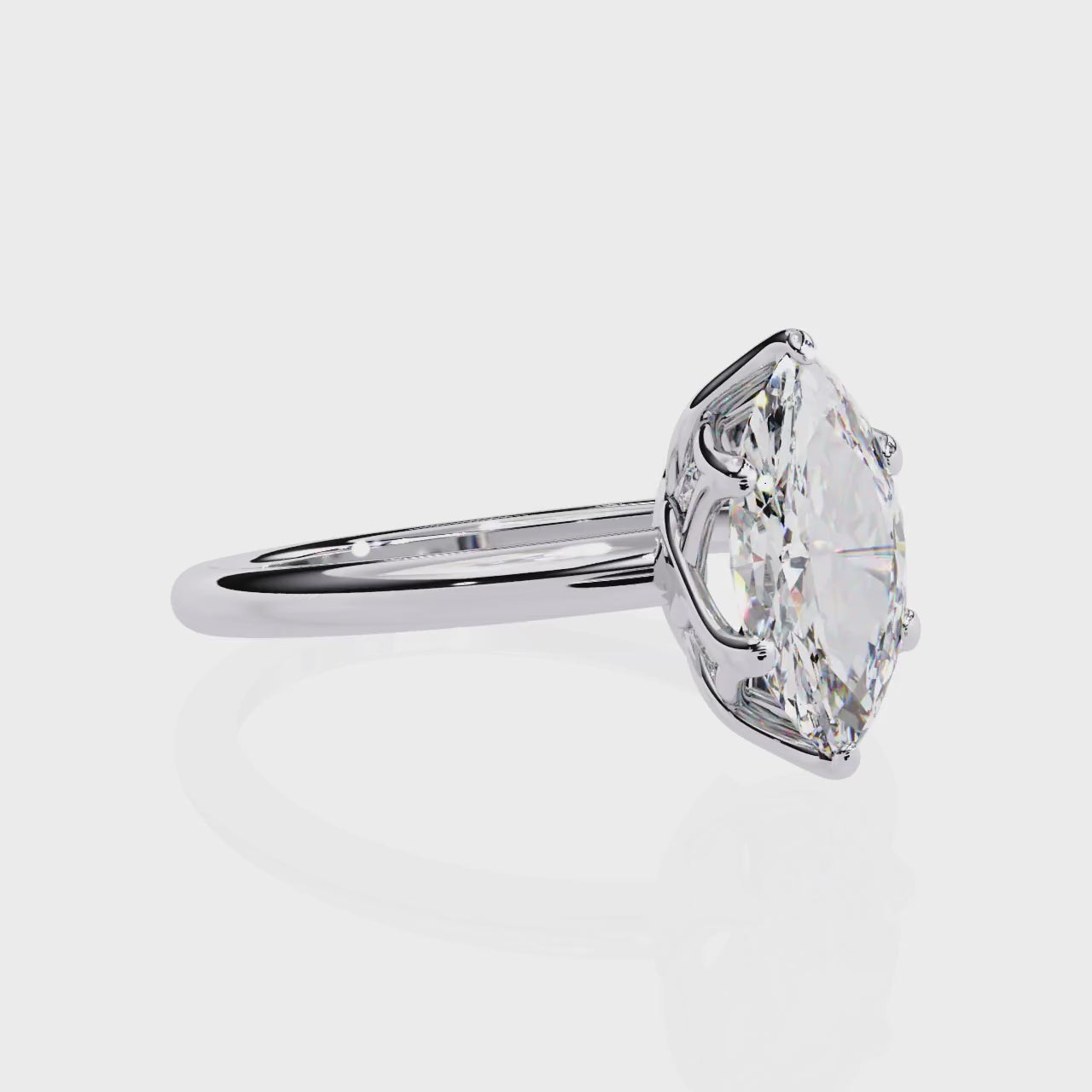 Adelaide 6-Prong Marquise Cut Lab Grown Diamond Engagement Ring