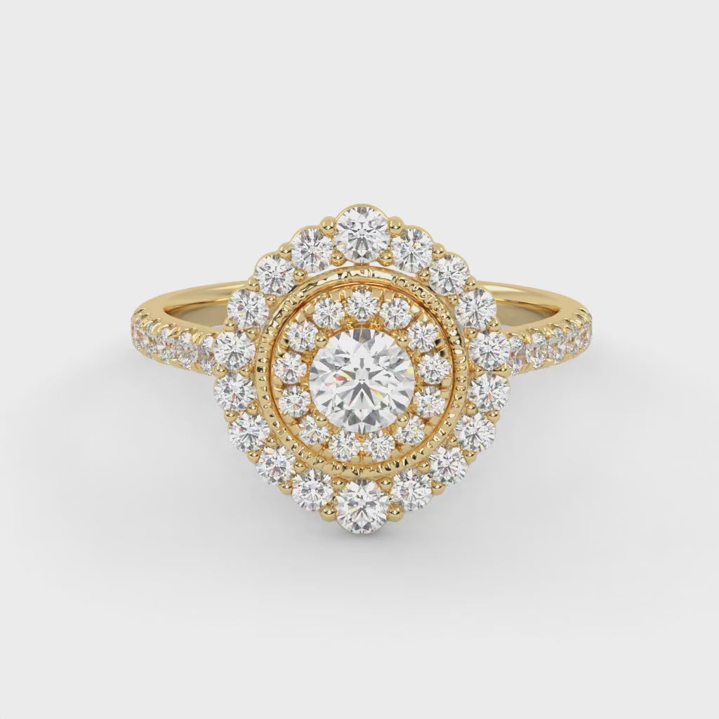 IGI Certified Round Lab Diamond Ring