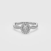 Twisted Halo Promise Lab Grown Diamond Ring
