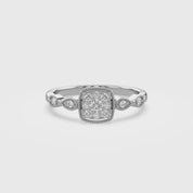 Cushion Shaped Promise Lab Grown Diamond Ring