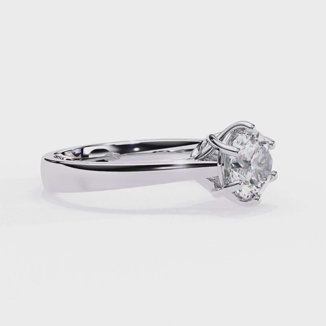 6-Prong Solitaire Lab Grown Diamond Engagement Rings