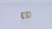 Round and Baguette 0.50 Carat Lab Grown Diamond Huggie Hoop Earrings for women