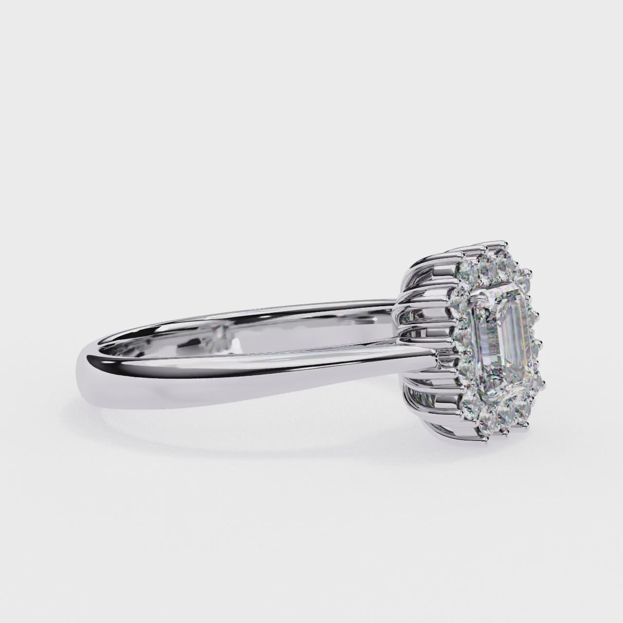 Halo Cluster Lab Grown Diamond Engagement Rings