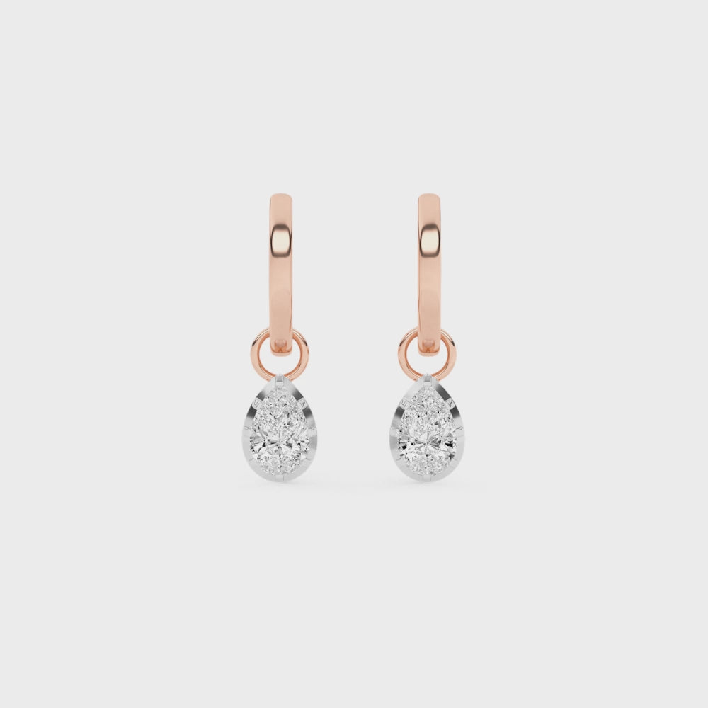 Nava Lone Drop Hoop Earrings