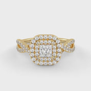 IGI Certified Princess and Round 1.00 Carat Lab Grown Diamond Engagement Ring