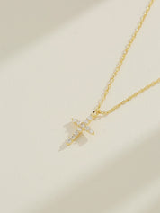 Cross Moissanite Diamond Necklace