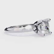 Solitaire Curved Shank Ring In Lab Grown Diamond