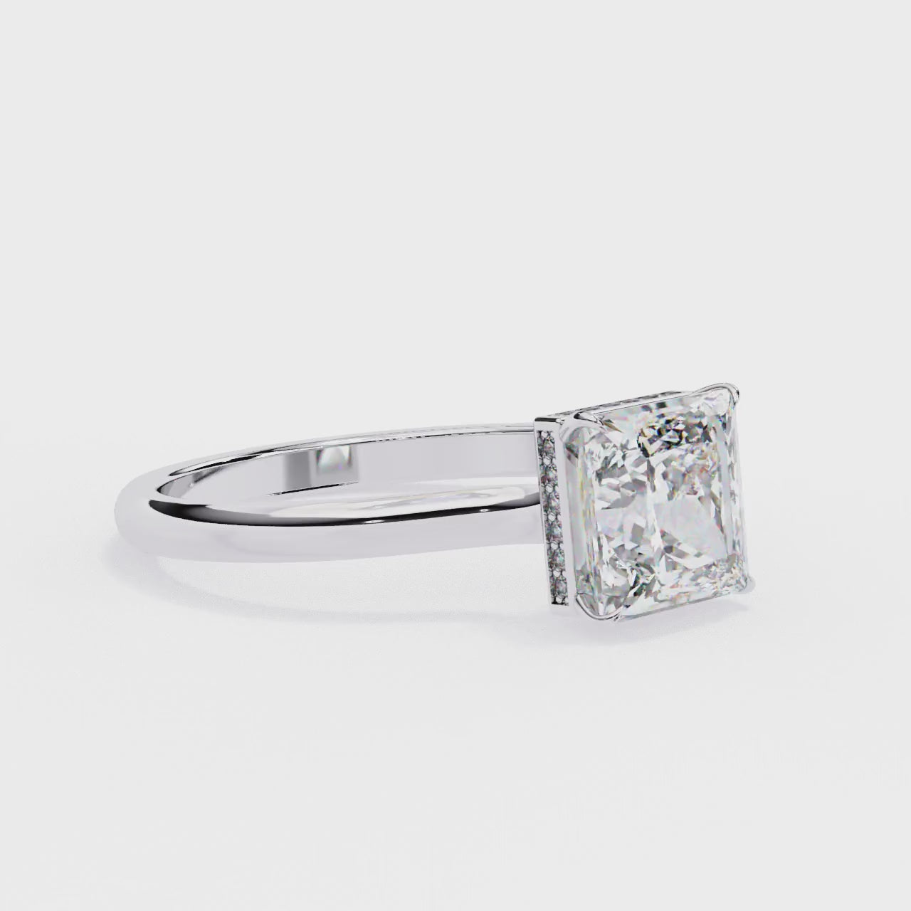 Princess Cut Solitaire Lab Grown Diamond Engagement Ring