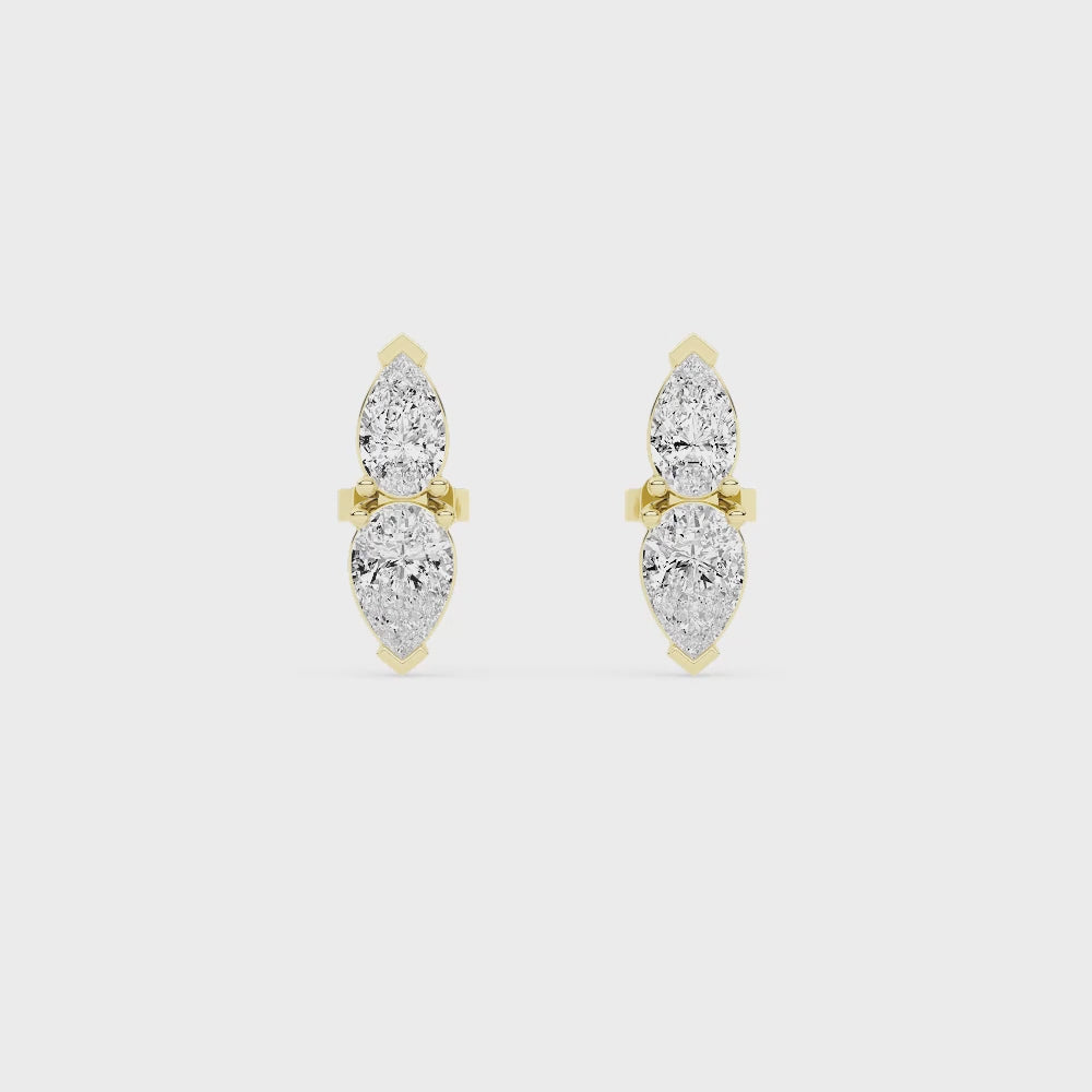 Dede Pear Shaped Stud Earrings