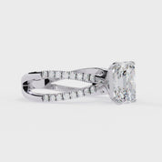 Kelly Radiant Cut Split Shank Lab Grown Diamond Engagement Ring