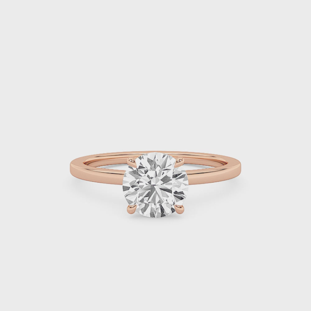 Lucas Petite Lab Grown Diamond Solitaire Engagement Ring