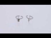 0.40 CaratRound Lab Created Moissanite Circle Stud Earrings In 925 Sterling Silver
